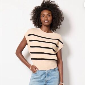 NWT Evereve Korey Pullover Zise L Women's ,color Tan/black